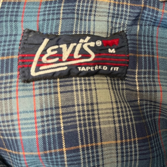 **SALE **Vintage Levi’s White Tab Western Pearl Snap Button Shirt Tapered Fit - Picture 9 of 10